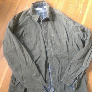 LL Bean Flannel Lined Canvas Jacket L Tall